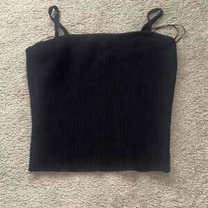 House of Harlow 1960 Black Ribbed Camisole